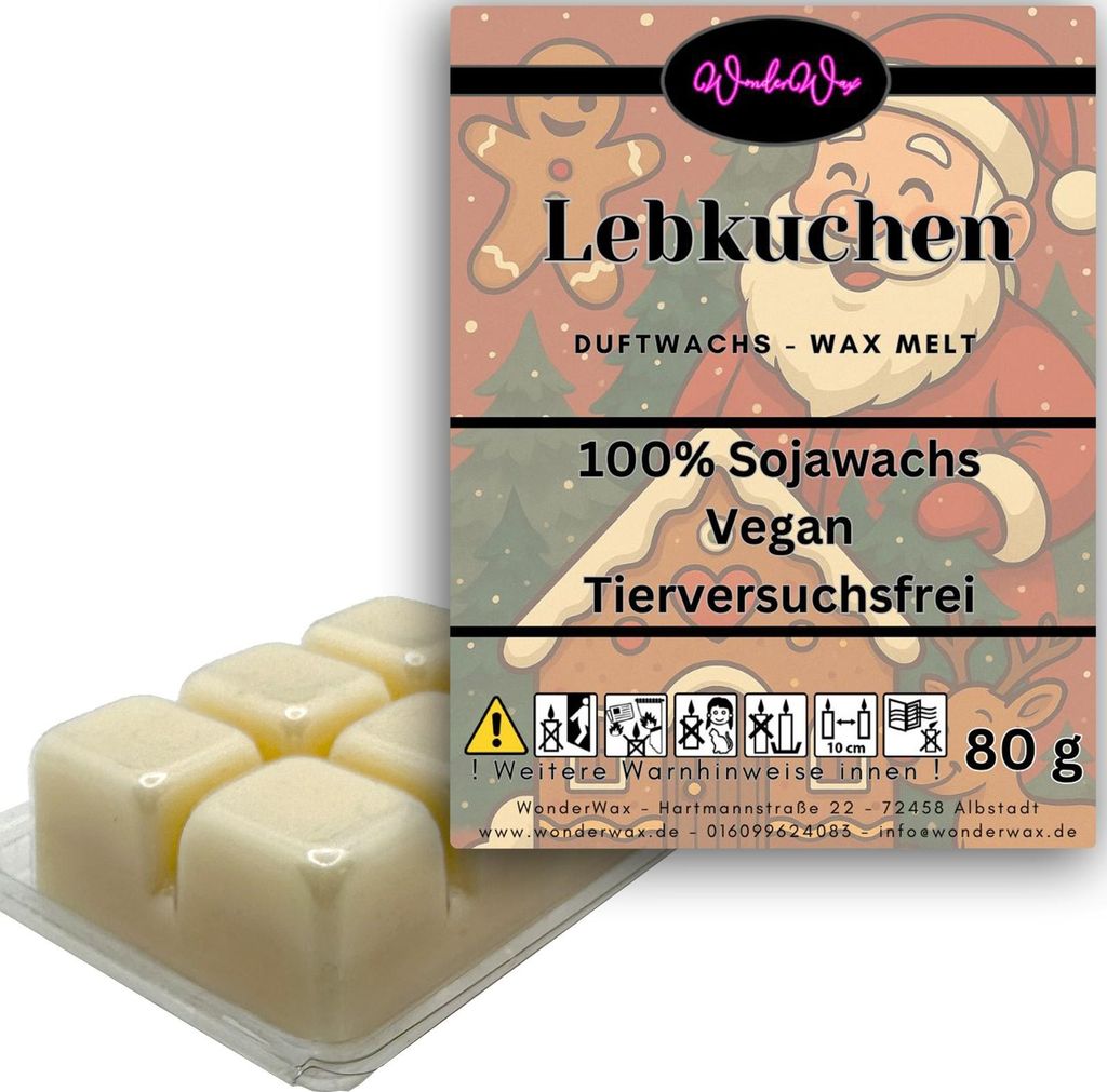 WonderWax Duftwachs Weihnachten Wax Melts für Duftlampe, 6 Würfel Duftmelt Wachsmelt Sojawachs Duftwachs Würfel für Raumdüfte, Wachs Duftöl W...