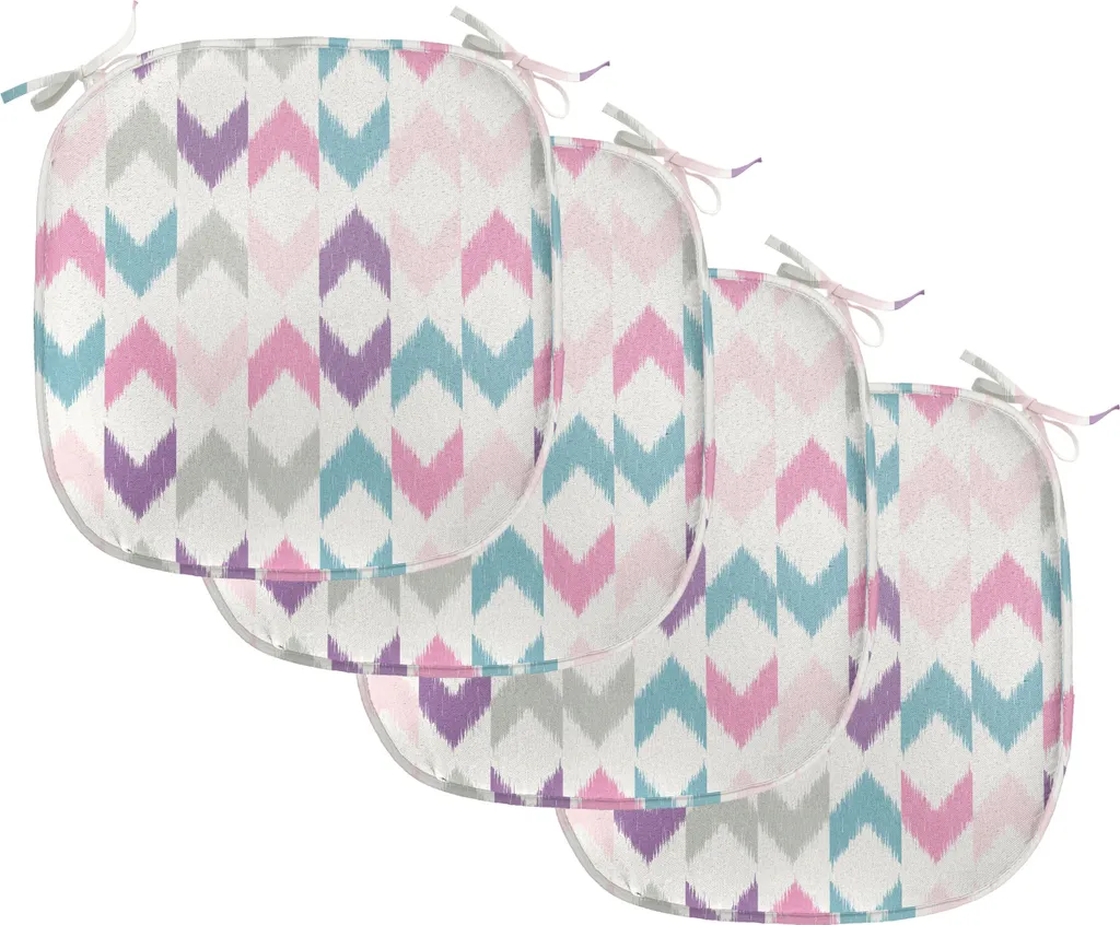 Coussins de Siège Boho Géométriques Imperméables avec Attaches, 40 cm