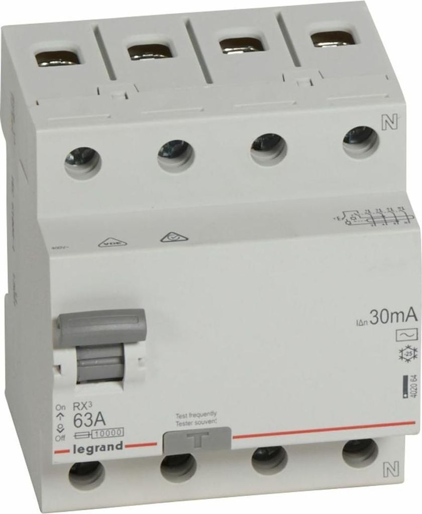 Diakov prdov ochrana RX-3 4p 63A 30 mA 6KA Legrand Obrázok produktu 