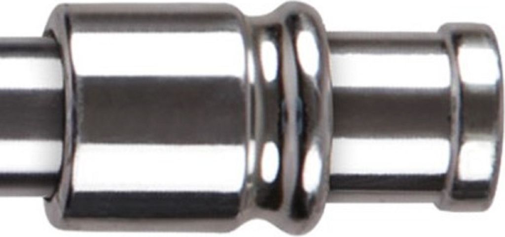 Karnisz do kawiarni 125–225 cm, srebrno-chromowany – Zdjęcie produktu 