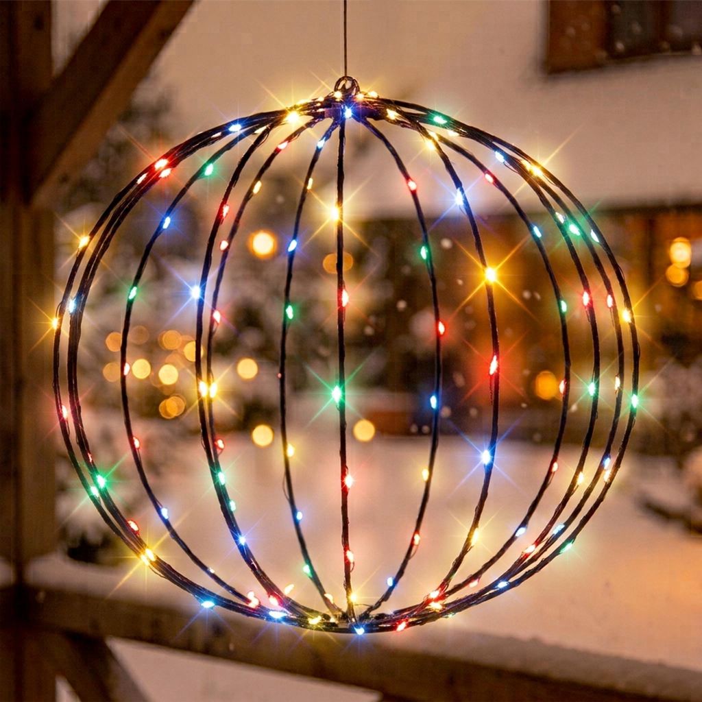Metallische lichtbol zwart met knipperend effect voor Productafbeelding 