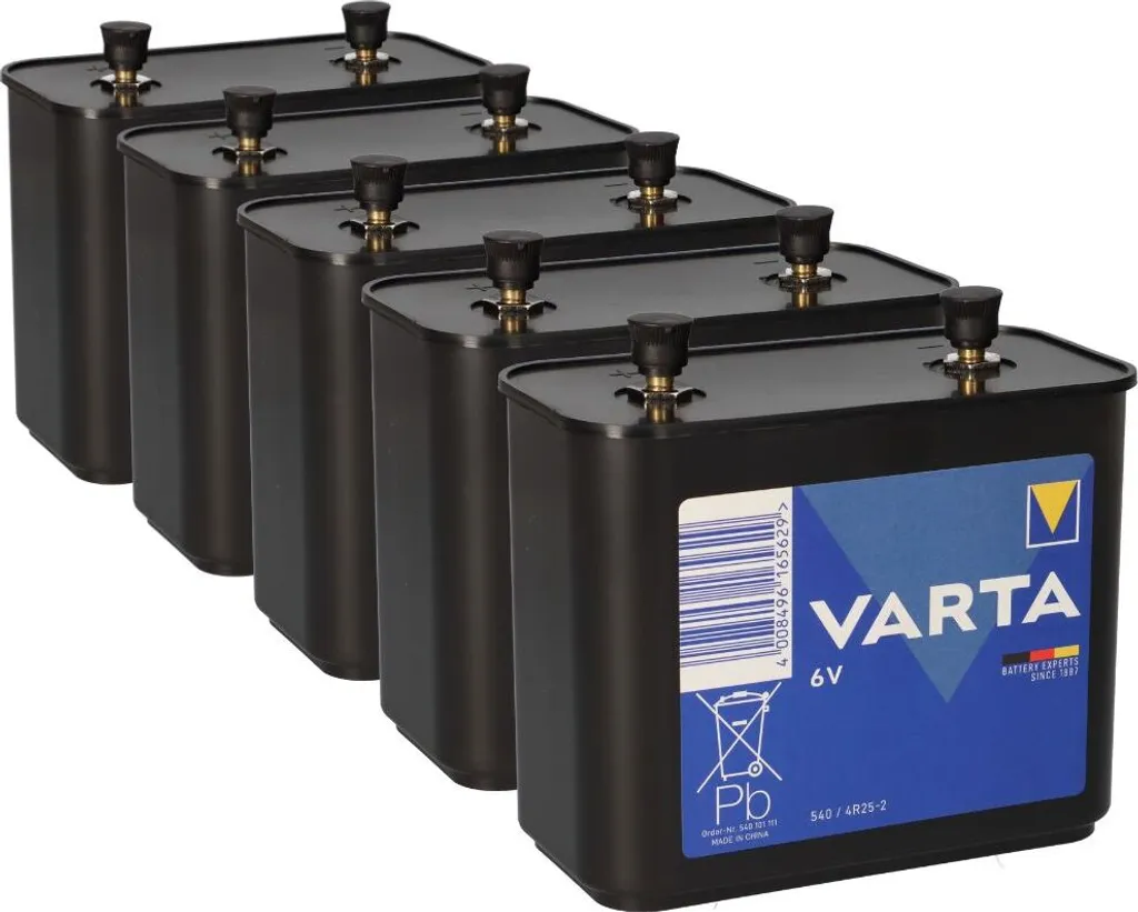 Pile Bloc 6V 19Ah Varta V540 4R25-2 Longue Durée LR820 65F100 x5