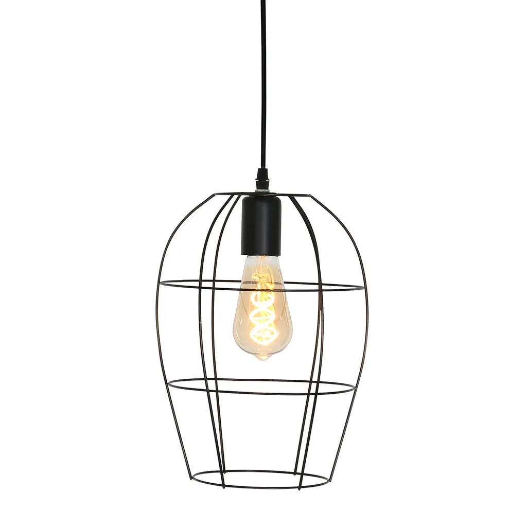 Suspension de Cuisine Noire Mexlite Minimalics Métal 15cm Culot E27