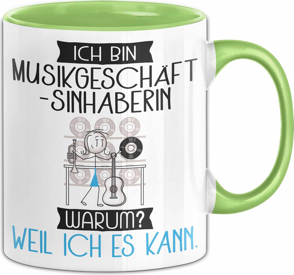 Musikgeschäftsinhaberin Tasse Geschenk Ich Bin Produktbild 