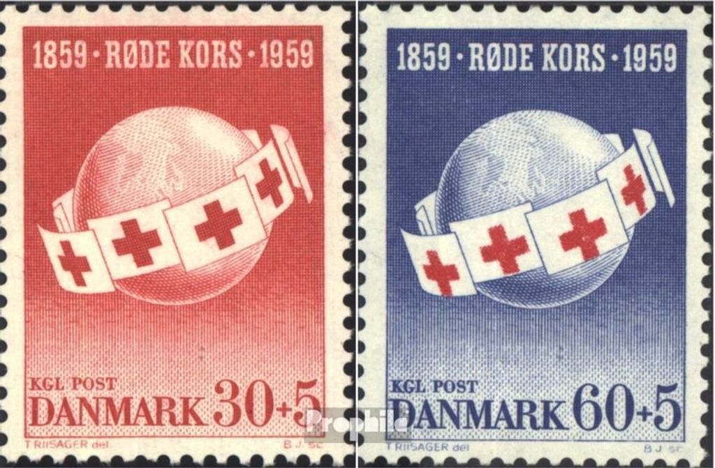 Briefmarken Dänemark 1959 Mi 375-376 (kompl.Ausg.) postfrisch Rotes Kreuz