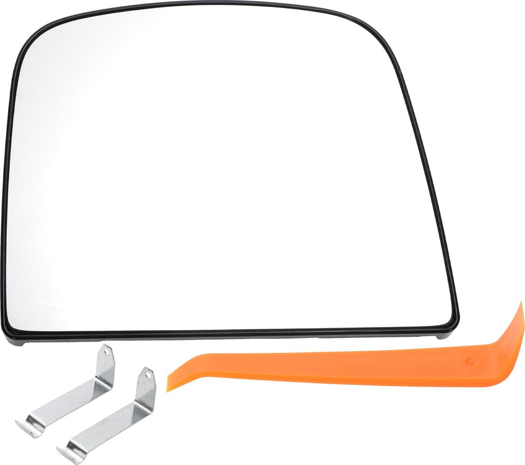 1 Satz Spiegelglas-Ersatz für Chevrolet Express 2008-2021 Nicht beheizt Rechte Beifahrerseite Oberteil mit Trägerplatte Echtes Glas Kunststoff