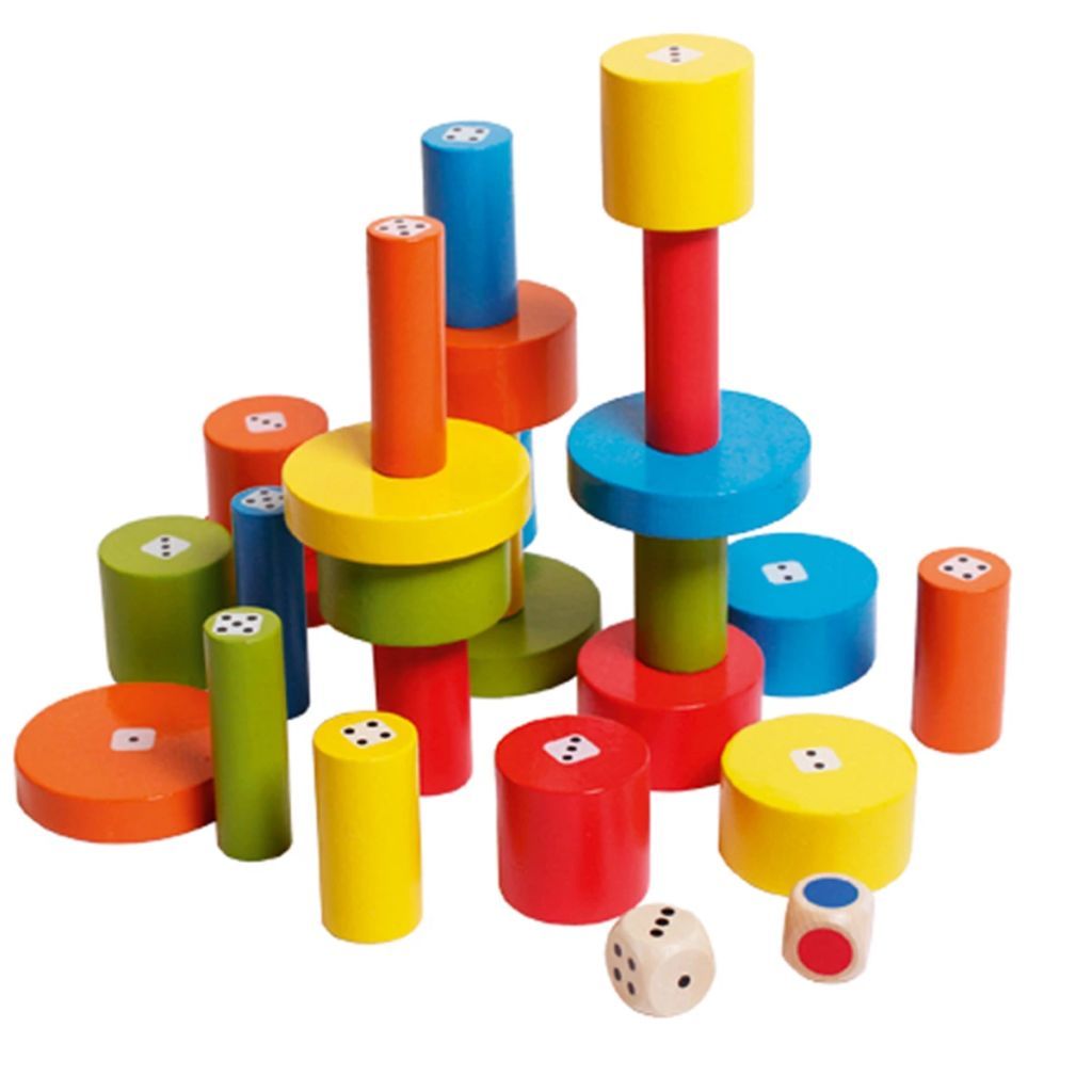 Beleduc Torreta Kinderspiel - pädagogisches Holz-Bauspiel für Kinder