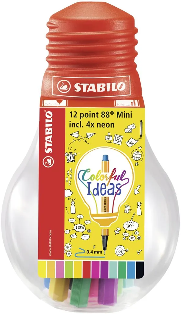 Set 12 STABILO point 88 Mini Lampadina - Penne per Disegno Tecnico