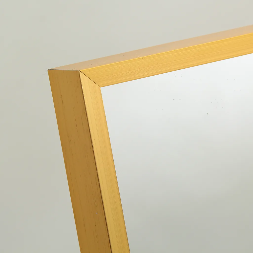 Specchio in Alluminio Oro 150x40 cm - Riflesso Nitido e Struttura Solid - 7