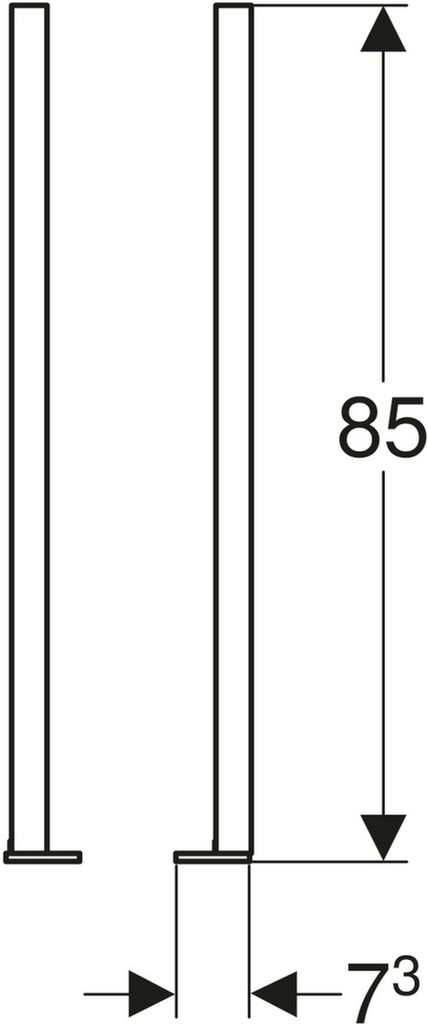 Geberit Duofix Fussverlängerungs-Set für Bauhöhen