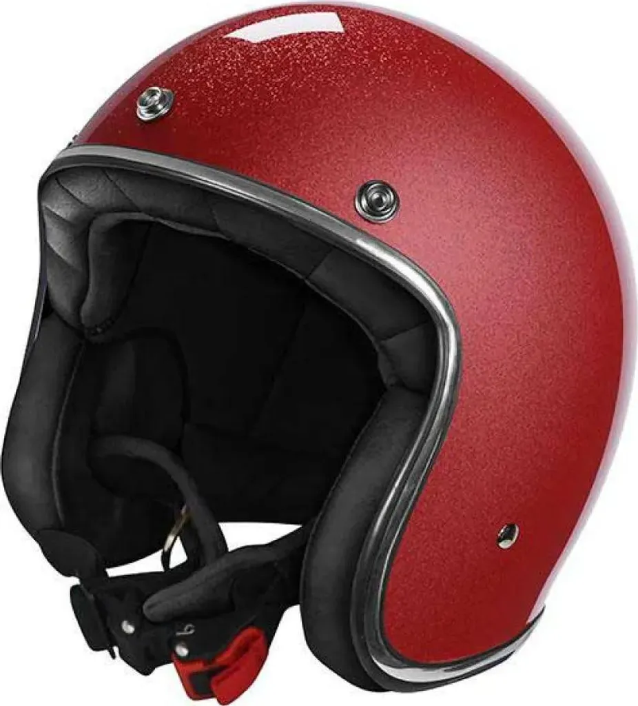 Casque jet Stormer Quartz rouge taille M pour scooter et moto urbaine