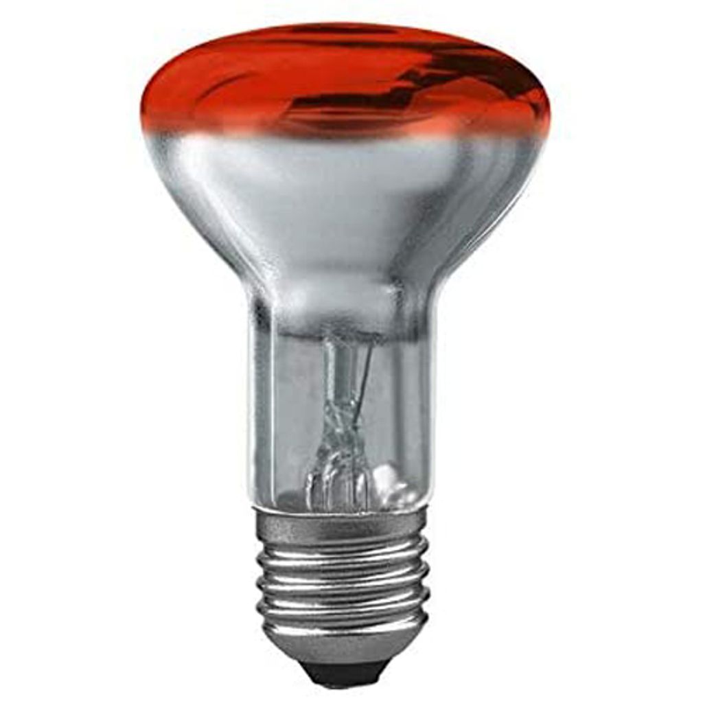 Merkur Reflektor Glühbirne R63 60W E27 farbig bunt Rot Produktbild 