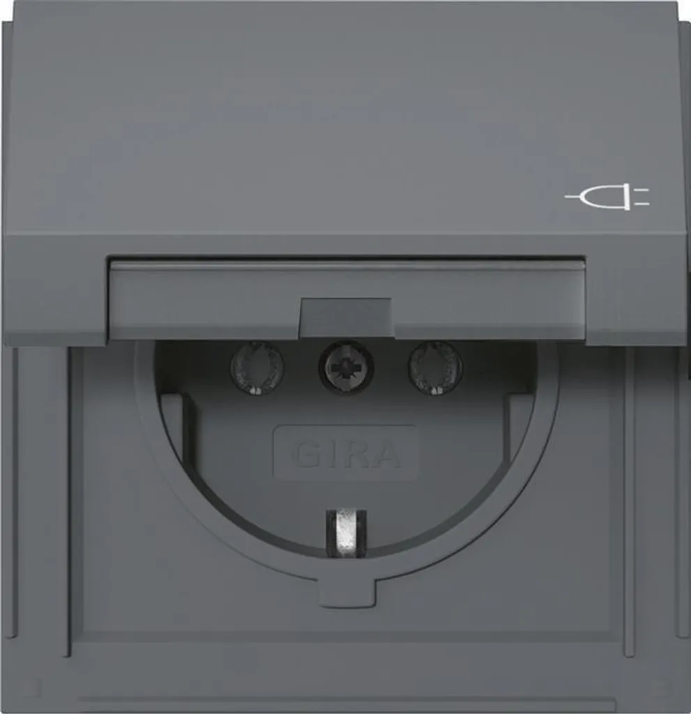 Prise extérieure Gira TX_44 Anthracite SCHUKO idéale pour terrasse et garage