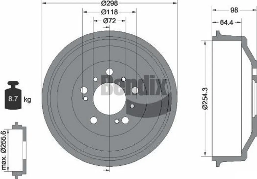 Tambour de frein BDM1013 pour l'entretien de votre utilitaire Jumper