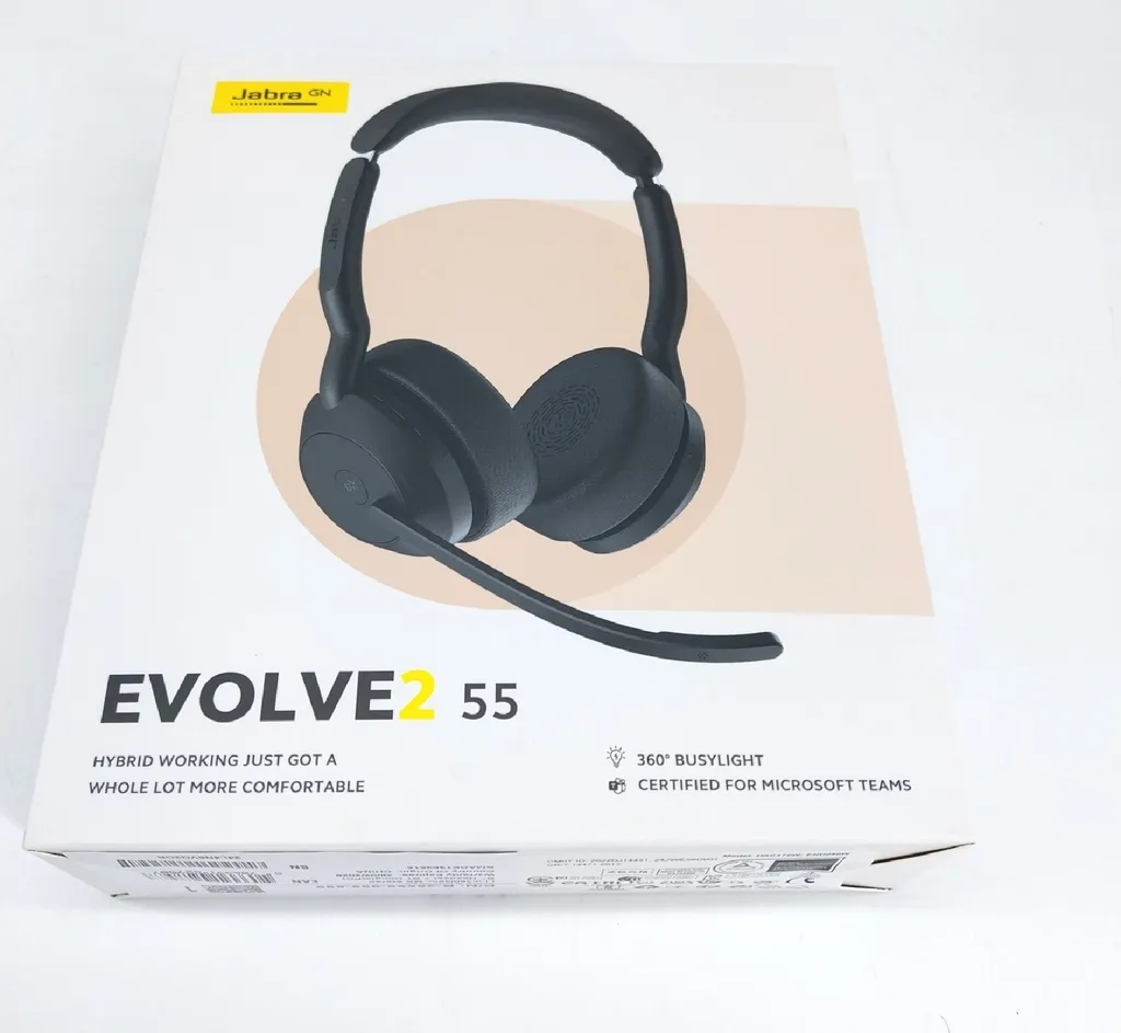 Jabra Evolve2 55 Wireless Cuffie Office Bluetooth con Base Ricarica Nero - 16