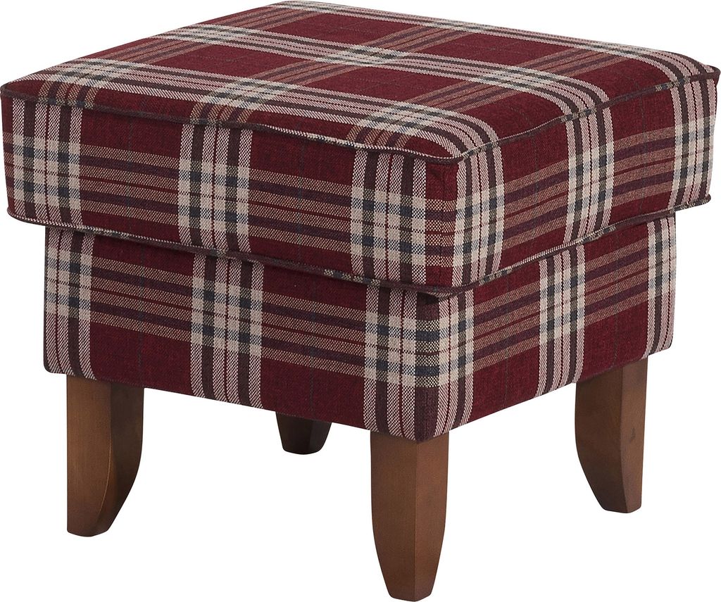 Max Winzer Hocker Verita - Flachgewebe rot - Maße: 55 x 55 x 49 cm