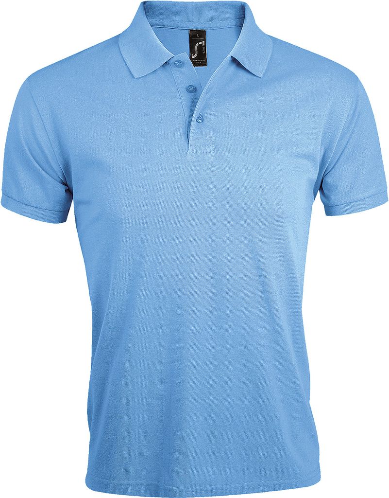 SOLs Herren Prime Pique Polo-Shirt, Kurzarm PC493 (M) (Himmelblau)