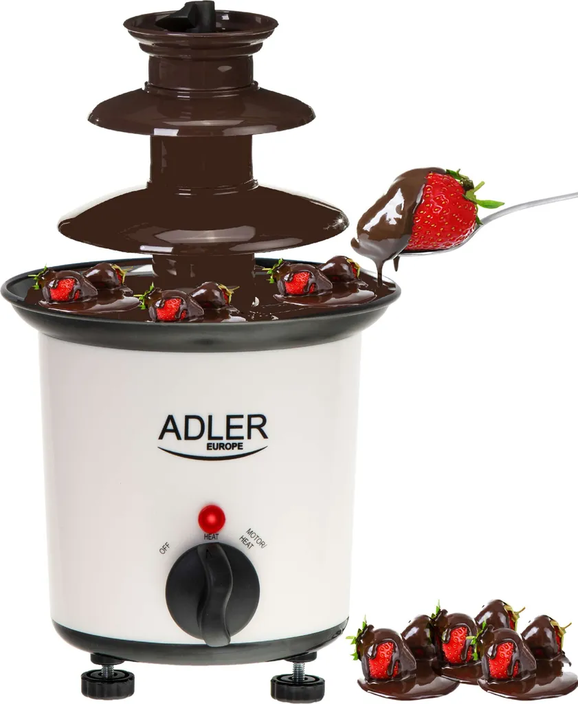 Adler AD 4487 Fontaine à chocolat 3 étages avec fonction chauffage