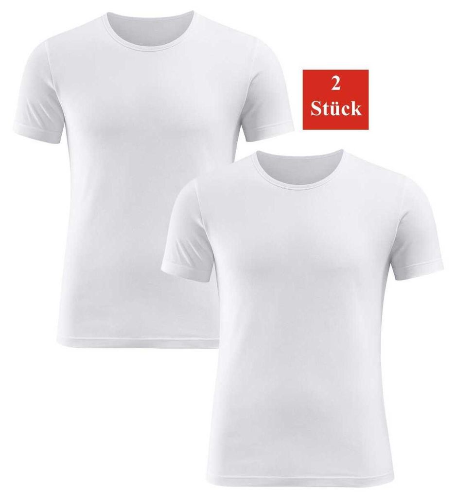 Herren 2x Unterhemd aus 100 % Baumwolle – Nahtloses Basic Produktbild 