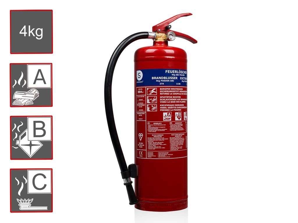 Smartwares FEX-15140 4kg ABC Pulverlöscher 4 kg BB4.4, Produktbild 