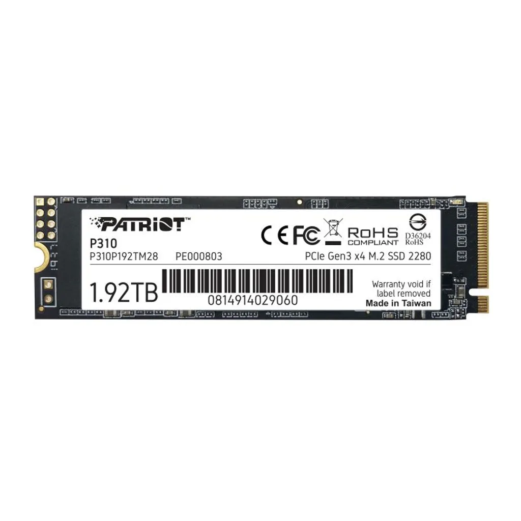 Plus de stockage et de vitesse : SSD Patriot P310 1,92 To M.2 NVMe P310