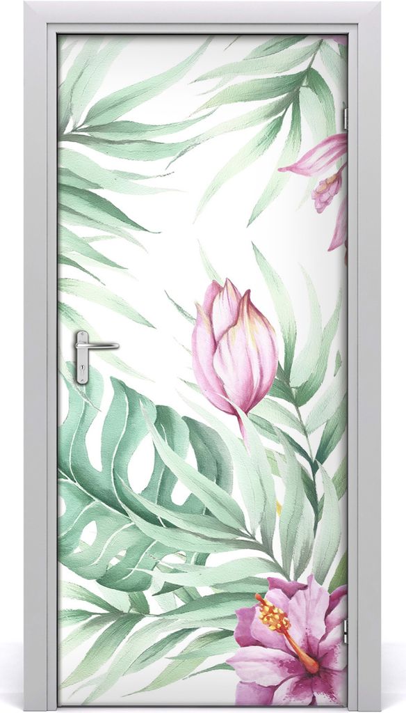 Tulup Türaufkleber 95x205 cm Dekorative Aufkleber Selbstklebend Wasserdichte Tapete Abnehmbar Schlafzimmer Wohnzimmer Wohnkultur - Modell Hawaii