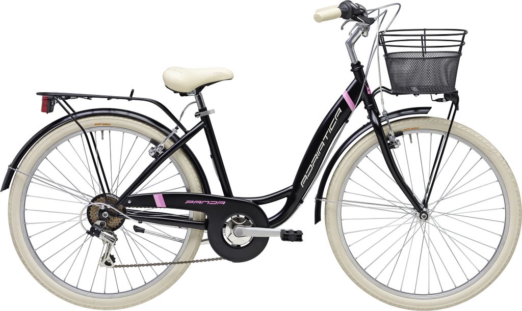 Cityfahrrad 26 Zoll PANDA Schwarz inkl. Korb Produktbild 