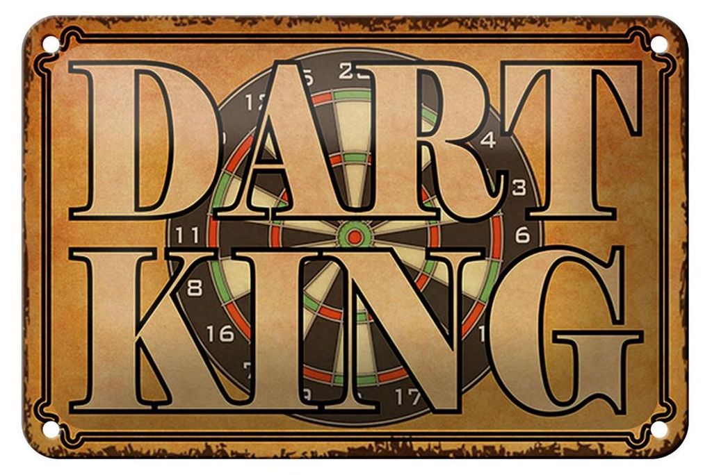 Blechschild Spruch 18x12cm Dart King Schild deko