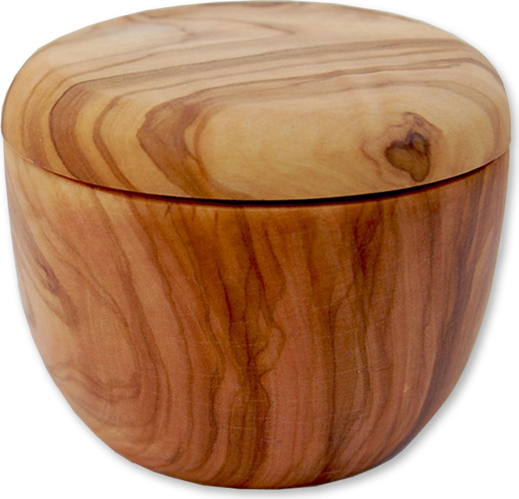 Rasierdose Olivenholz mit Deckel – edel, feuchtigkeitsresistent, robust