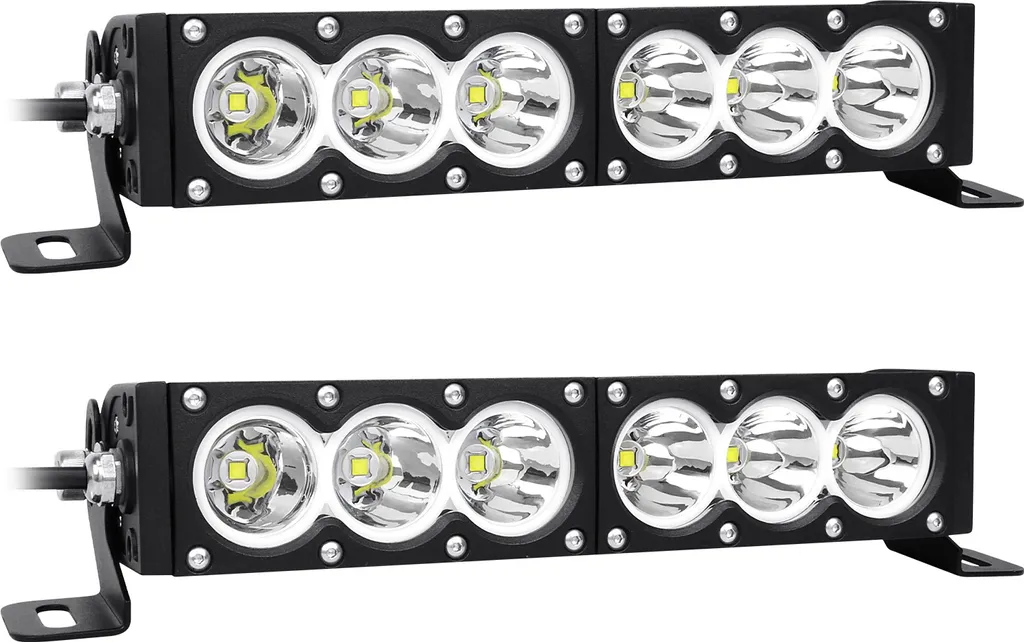 Bande LED 60W Blanc Froid 2x12in IP68 Étanche Haute Puissance 30-300W