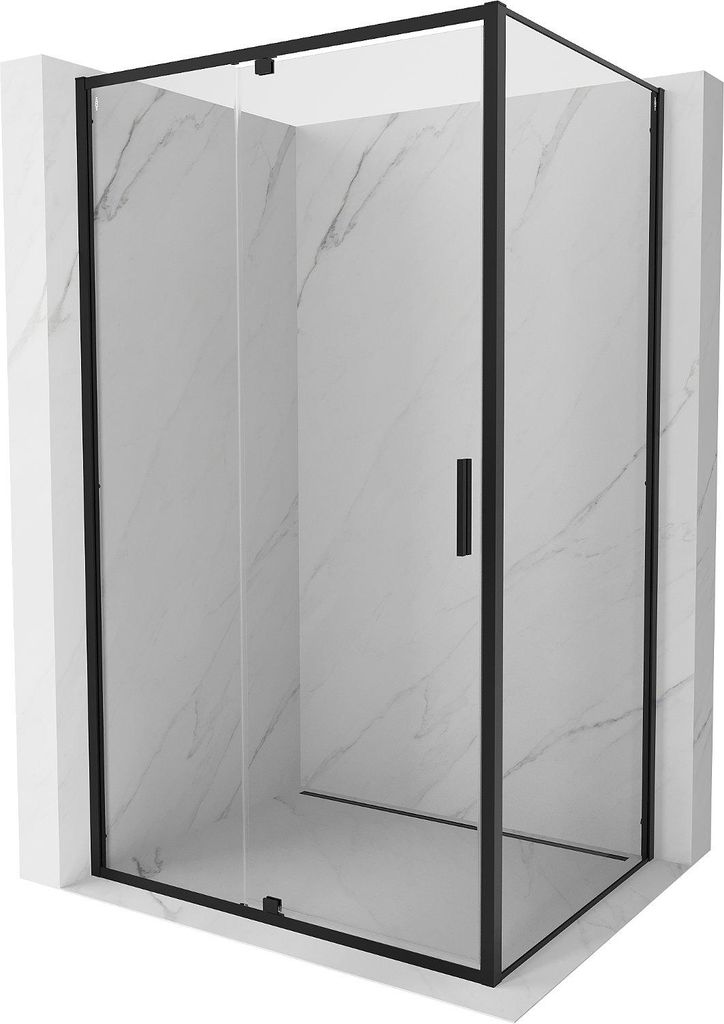 Mexen Exo Duschkabine mit Schwingtür 110 x 100 cm, transparent, schwarz - 819-110-100-70-00