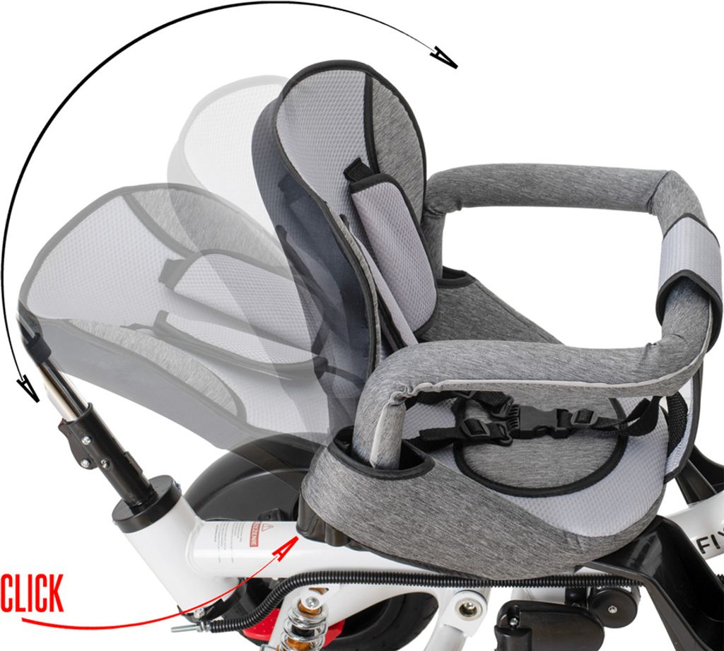 KIK TRIKE Tříkolka Fix V3 šedá KX6628_2 Obrázek produktu 16