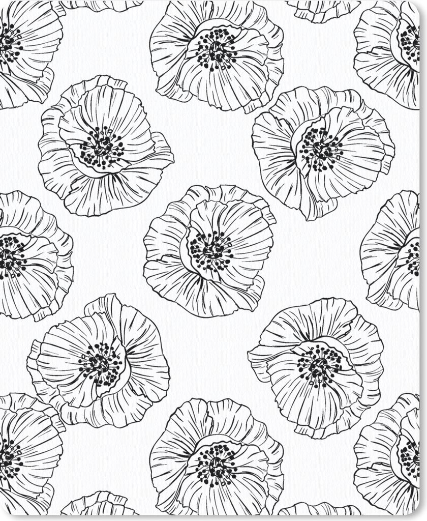 MuchoWow Mauspad Mousepad Mohn - Blumen - Design 30x40 cm - Mousepads - Maus Mat - Pad - Mausunterlage - Mausmatten