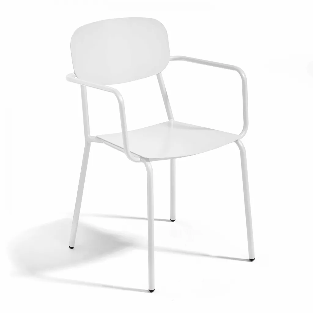 Fauteuil de jardin blanc Oviala Liverpool - Fini la Rouille en Terrasse