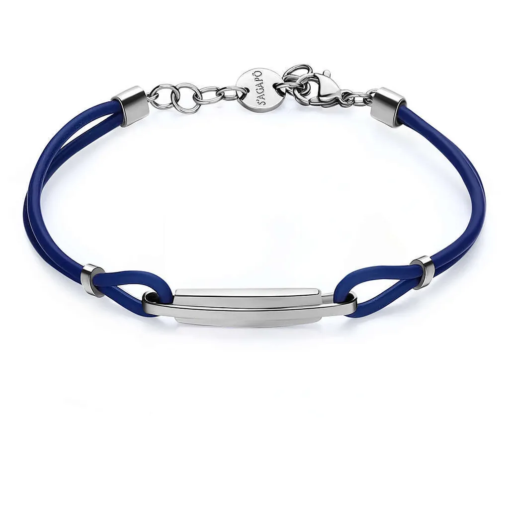 Bracciale Sagapò Panama Uomo Argento: Gioiello in Acciaio e Gomma
