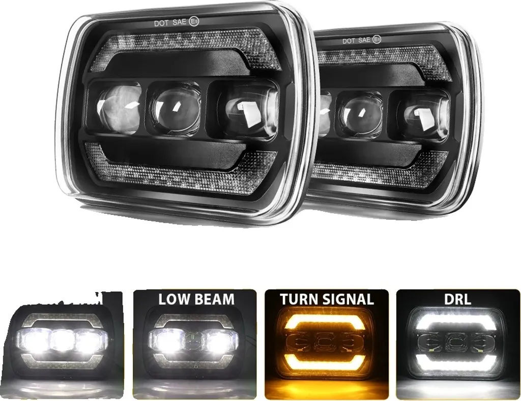 Fari a LED, luce abbagliante 8000lm, luce anabbagliante 5600lm, 2 parti