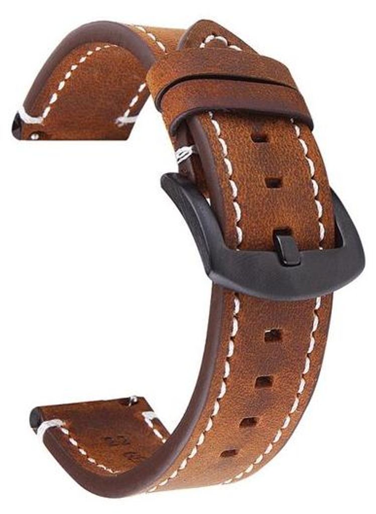 Cinturino in pelle vintage con chiusura a vite da 20 mm, Immagine del prodotto 