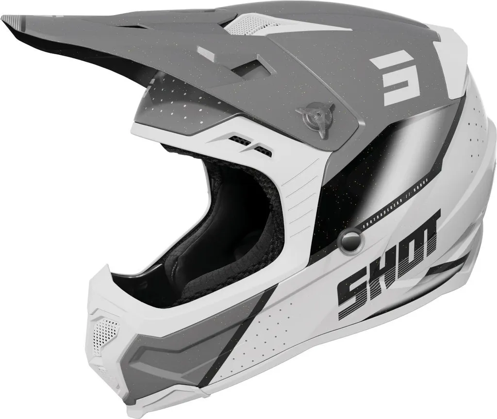 Casque Shot Core Honor Blanc Gris XL : Ventilation et Sécurité Renforcée