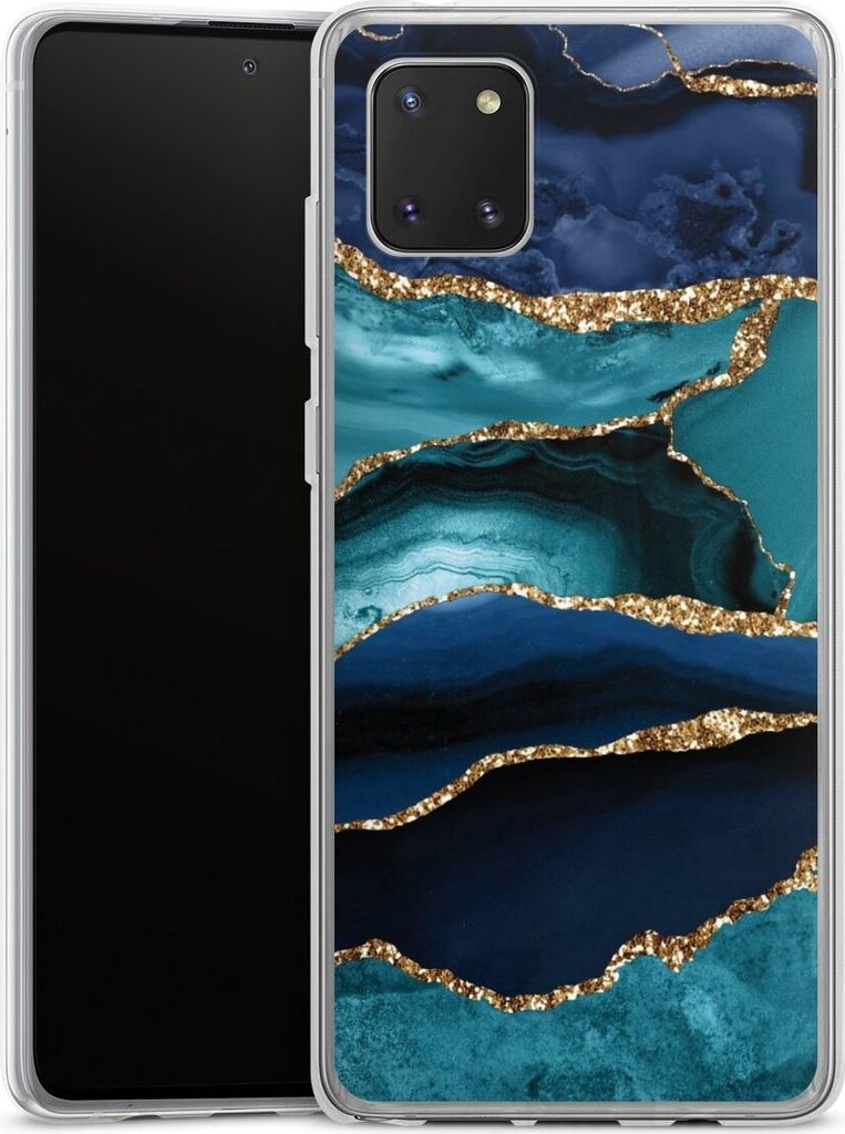 DeinDesign Handyhülle für Samsung Galaxy Note 10 lite Silikon Hülle Case Smartphone Schutzhülle Glitzer Look Marmor Trends