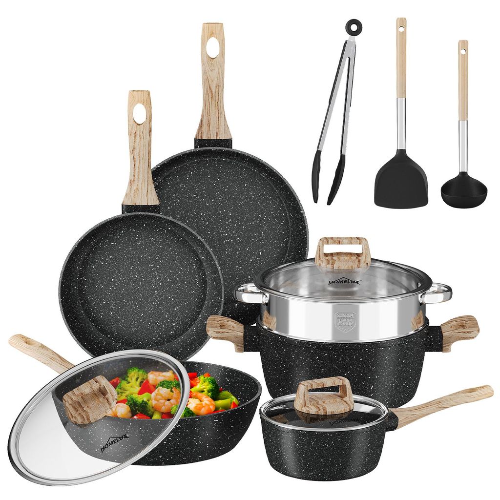 Topfsets, 12-teilige Kochtopfset Antihaft-beschichtete, Produktbild 