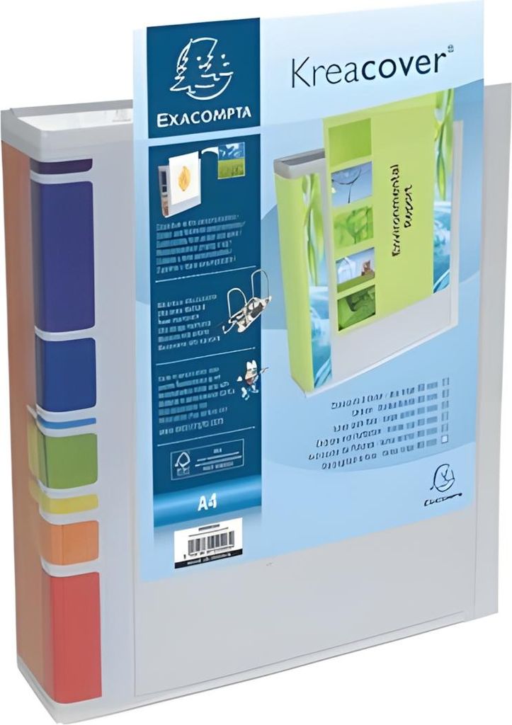 EXACOMPTA Präsentations Ordner PVC 80 mm A4 weiß