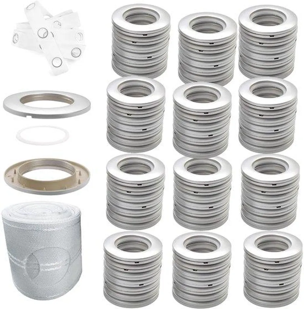 Réparez vos rideaux avec ce ruban 10m et 60 anneaux clipsables 40mm facile