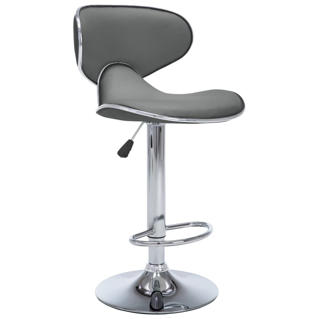 "im Sonderangebot"Barhocker 2er Set - CLORIS - Barstuhl - Optimal Komfort, Grau Kunstleder - 50 x 46 x (87-108) cm - NeuMöbel2946472