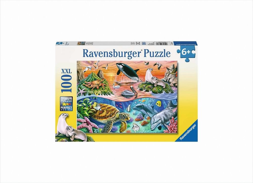 100 Teile Ravensburger Kinder Puzzle XXL Bunter Ozean 10681 Produktbild 