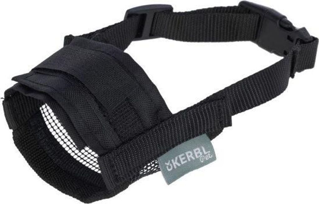 Nylon Maulkorb XL, schwarz 20 - 26 cm / 9,5 cm