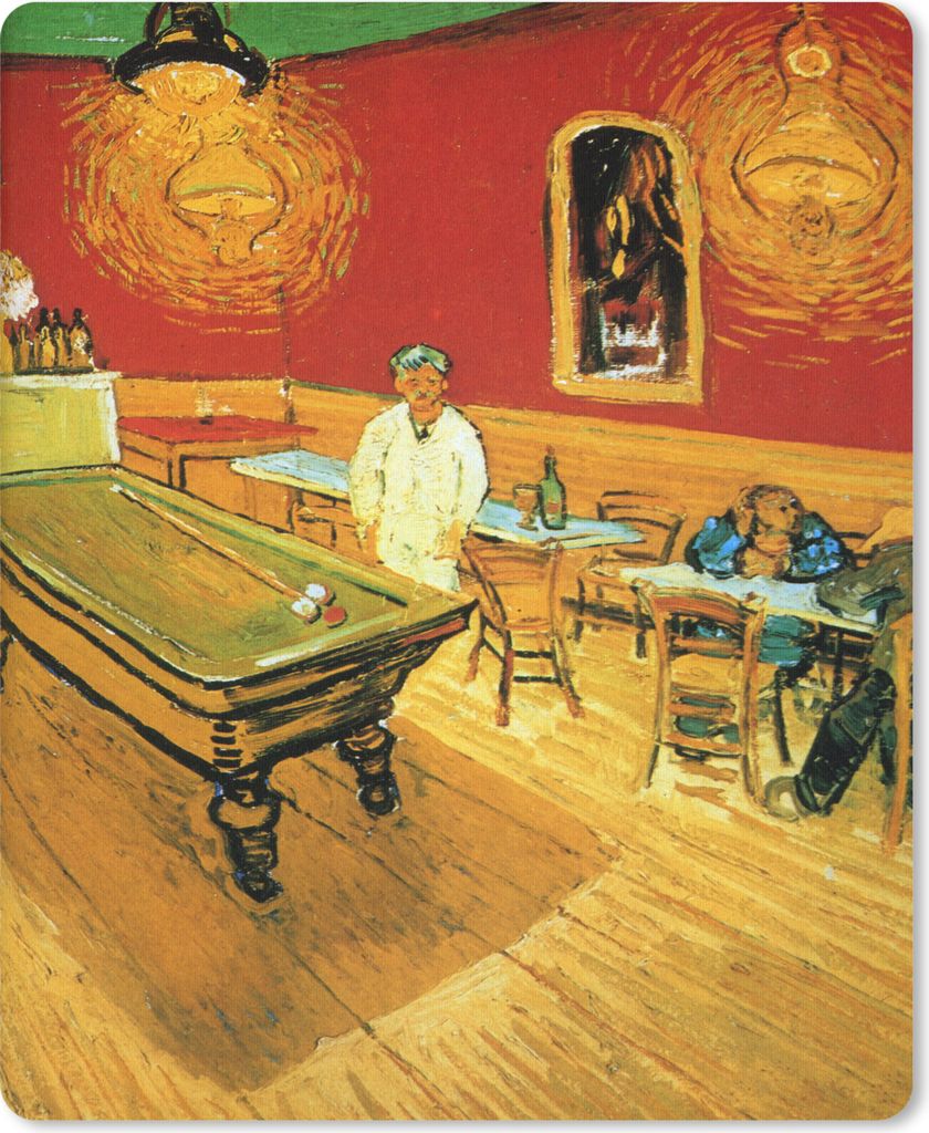 MuchoWow Mauspad Mousepad Das Nachtcafé - Vincent van Gogh 19x23 cm - Mousepads - Maus Mat - Pad - Mausunterlage - Mauspads - Spielen