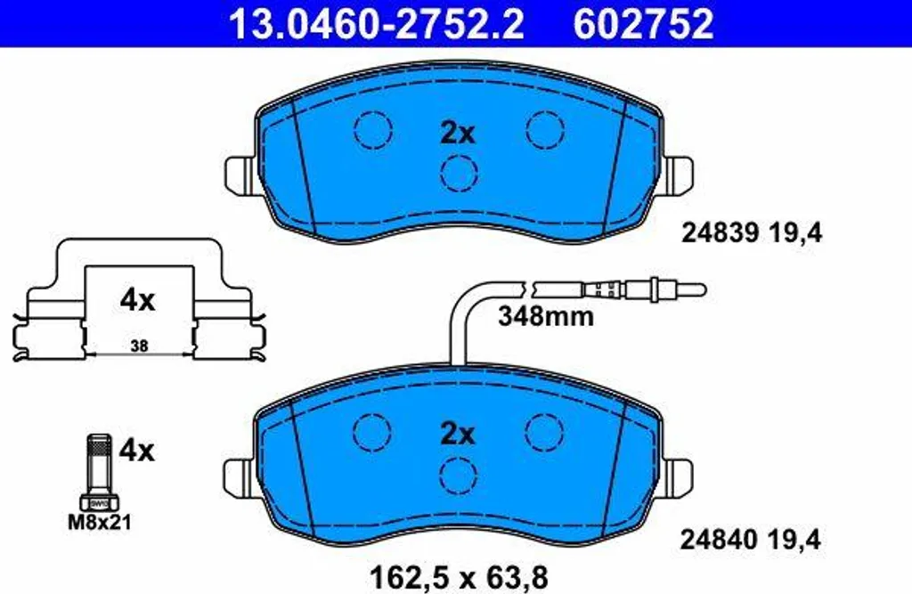 Kit Freins ATE 13.0460-2752.2 Haute Performance pour Monospace et Break