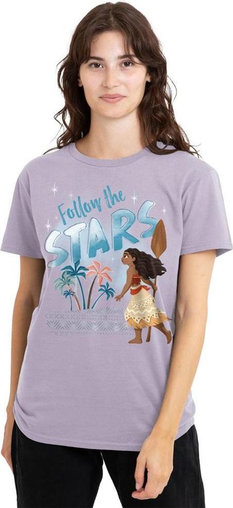 Moana - "Follow The Stars" T-Shirt für Damen TV25135 (XL) (Lavendel)