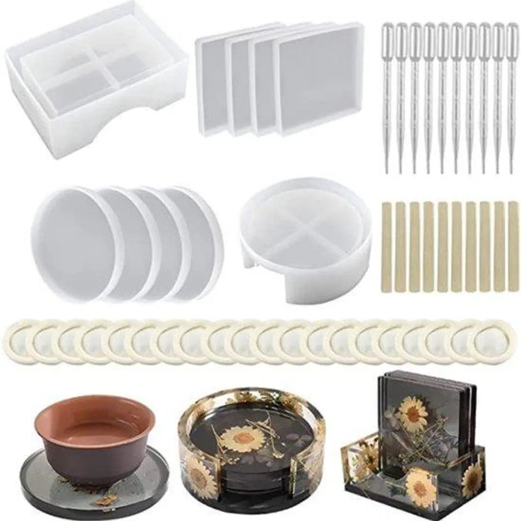 Lot de 10 Moules en Silicone pour Résine Époxy - Formes Variées DIY