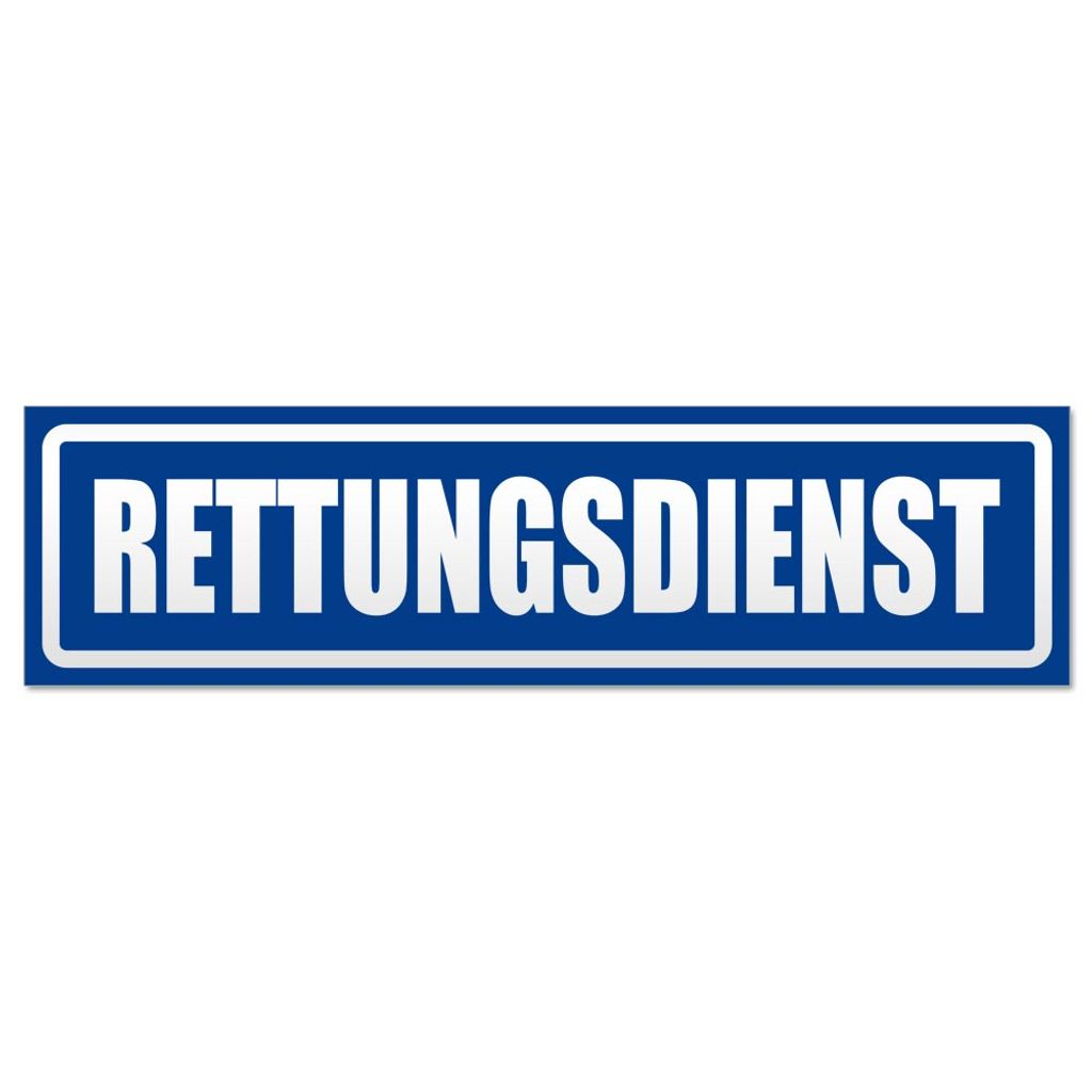 Rettungsdienst invertiert Magnetschild Schild magnetisch